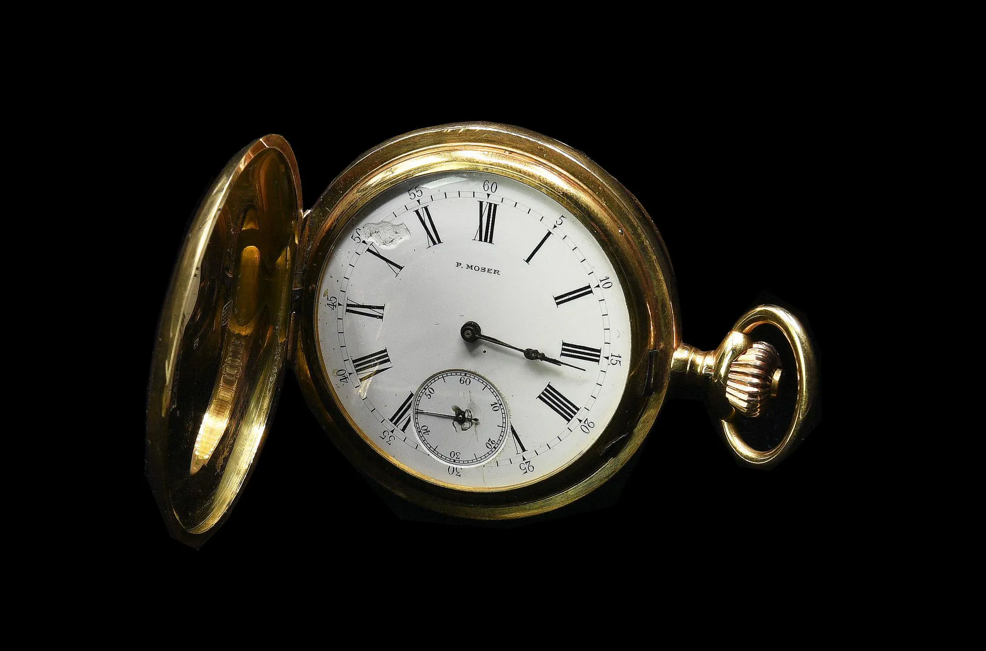 H. Moser & Cie. 110711 58mm Yellow gold Porcelain white