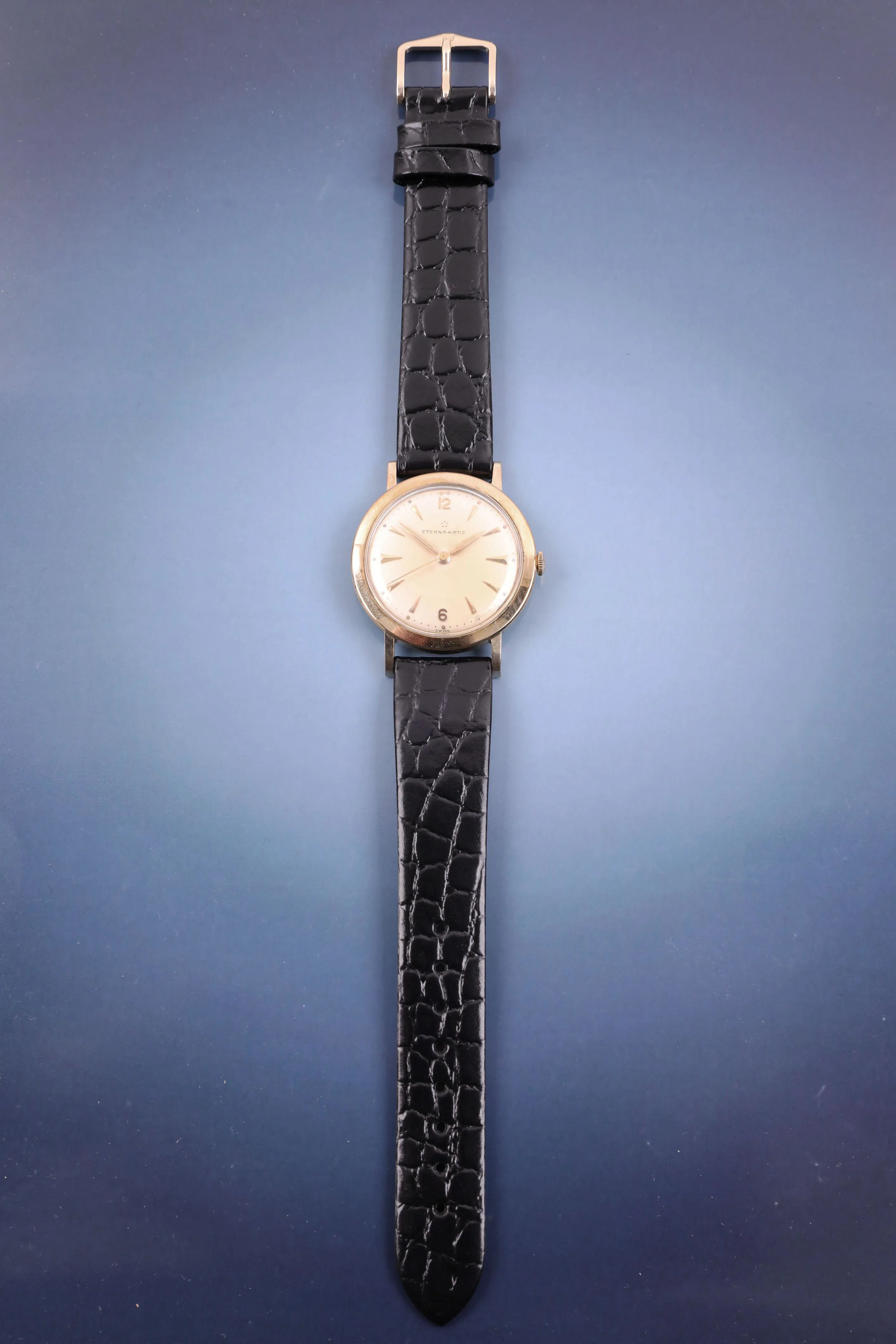 Eterna 34mm Yellow gold Silver 1