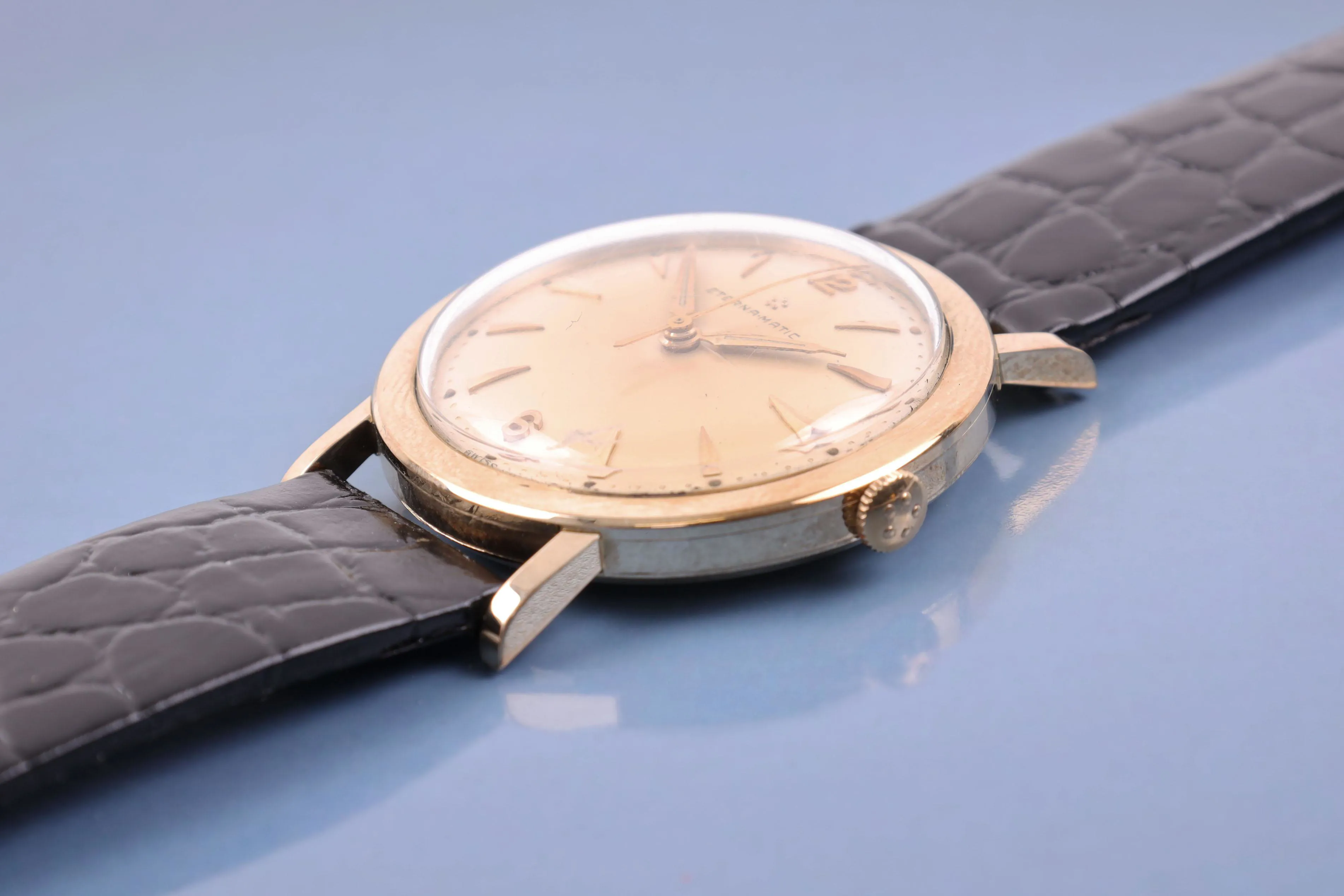 Eterna 34mm Yellow gold Silver 2