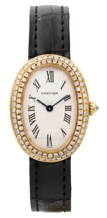 Cartier Baignoire 866044 22.5mm Yellow gold White