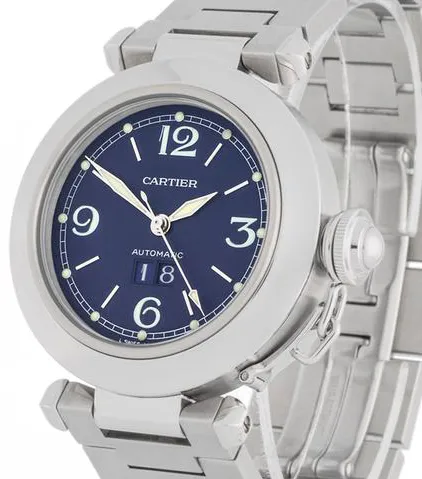 Cartier Pasha C 2475 35mm Stainless steel Blue