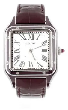 Cartier Santos Dumont WGSA0053 31.5mm Platinum Silver