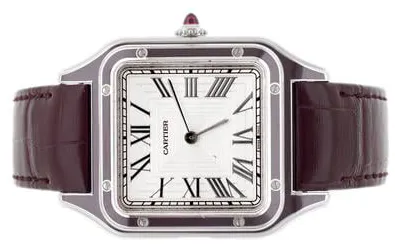 Cartier Santos Dumont WGSA0053 31.5mm Platinum Silver 2