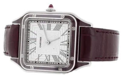 Cartier Santos Dumont WGSA0053 31.5mm Platinum Silver 1