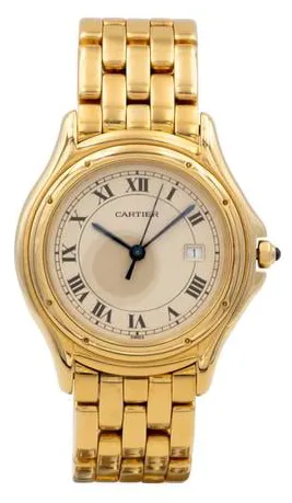 Cartier Cougar 887904 33mm Yellow gold Champagne