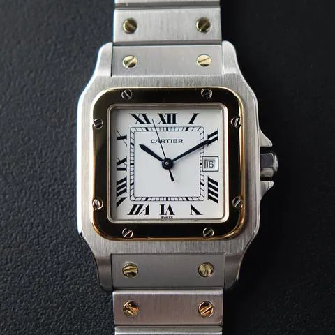 Cartier Santos 2961 29mm Yellow gold and stainless steel White