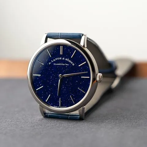 A. Lange & Söhne Saxonia 205.086 39mm White gold Blue 1