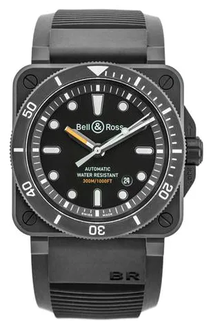 Bell & Ross Instruments BR0392-D-BL-CE/SRB 42mm Ceramic Black