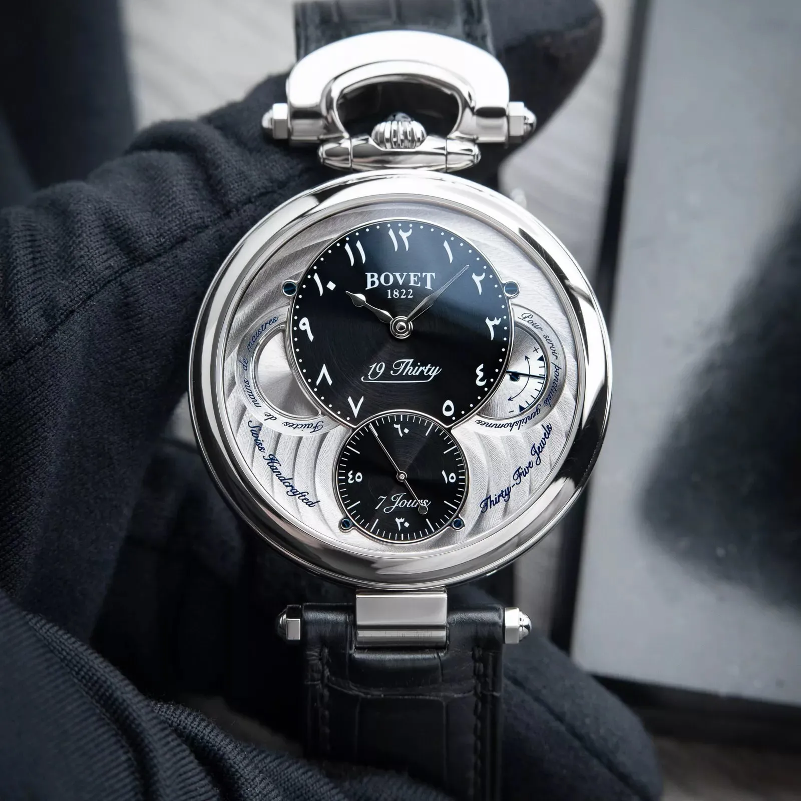 Bovet 19Thirty NTS0007 42mm Stainless steel Black