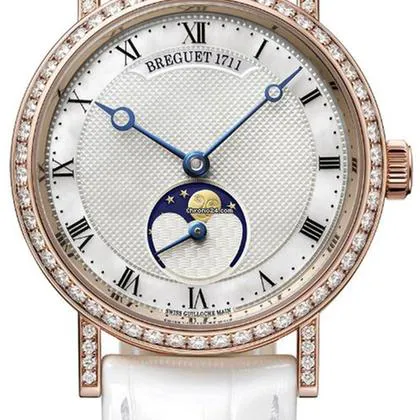 Breguet Classique 9088BR/52/964/DD0D 30mm Rose gold White