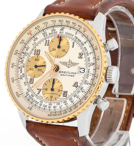 Breitling Navitimer D13022 41mm Yellow gold and stainless steel White