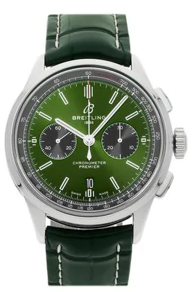 Breitling Premier AB0118221L1P2 42mm Stainless steel Green