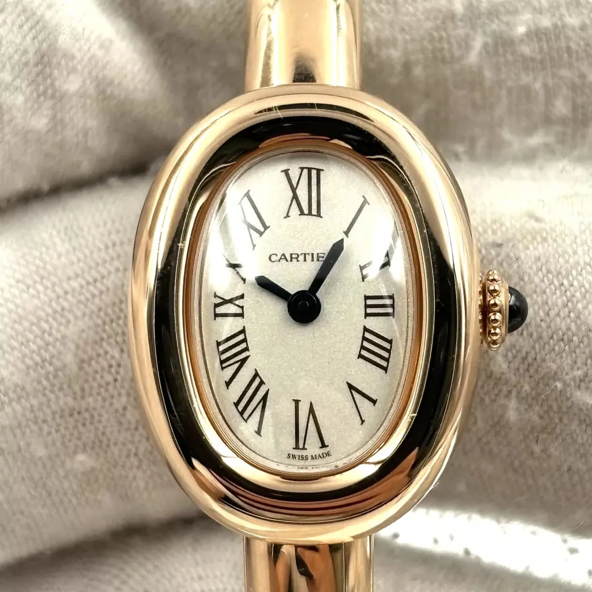 Cartier Baignoire Mini WGBA0020 24.5mm Rose gold Silver