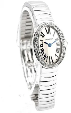 Cartier Mini Baignoire WB520025 25.5mm White gold Silver 4