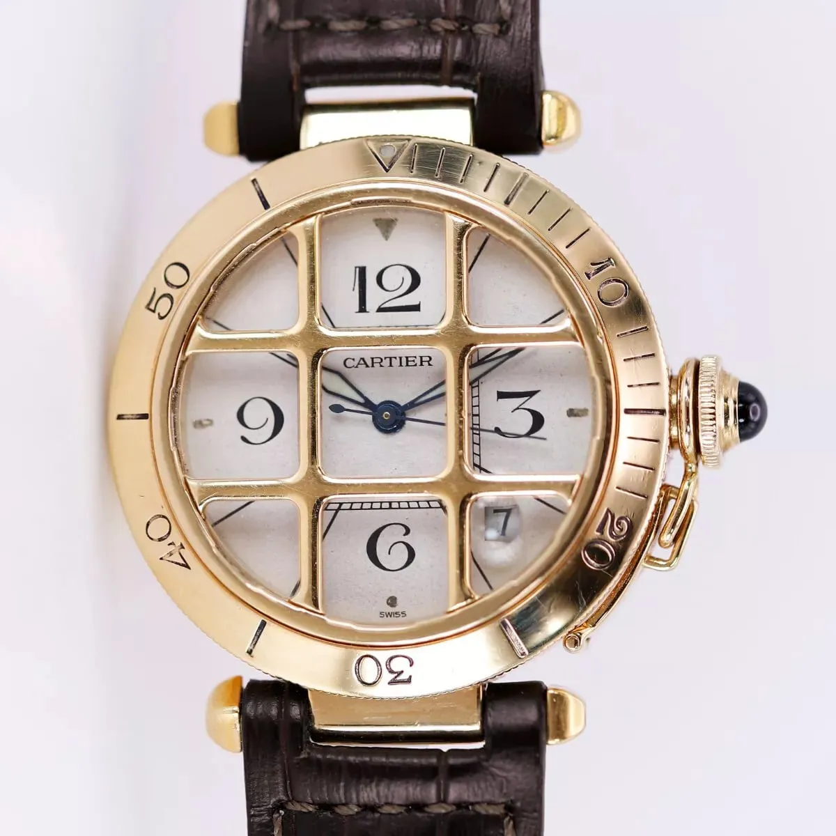 Cartier Pasha 1021 1 38mm Yellow gold Cream