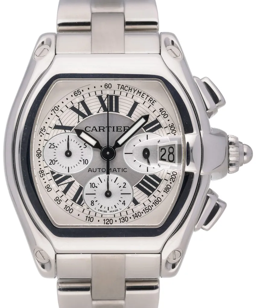 Cartier Roadster 2618 40mm Stainless steel White