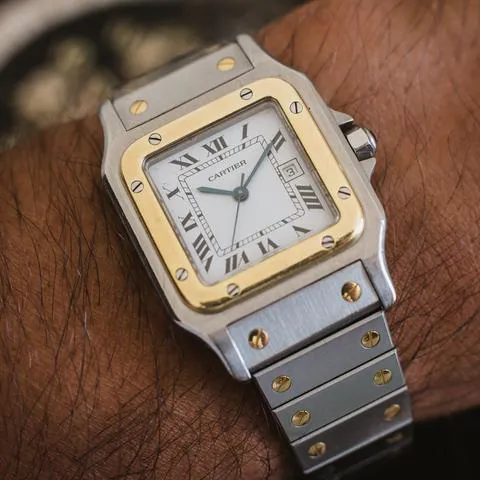 Cartier Santos 2961 29mm Yellow gold and stainless steel White