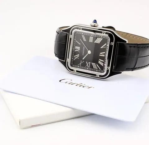 Cartier Santos Dumont WSSA0046 31.4mm Stainless steel Black 3