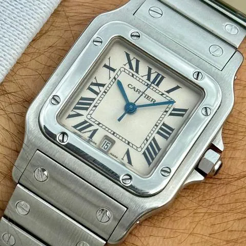 Cartier Santos Galbée 1564 29mm Stainless steel White