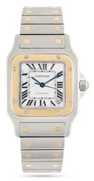 Cartier Santos Galbée 2823 32mm Yellow gold and stainless steel White