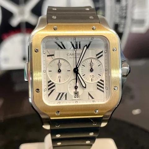 Cartier Santos W2SA0008 Yellow gold and stainless steel Silver 2