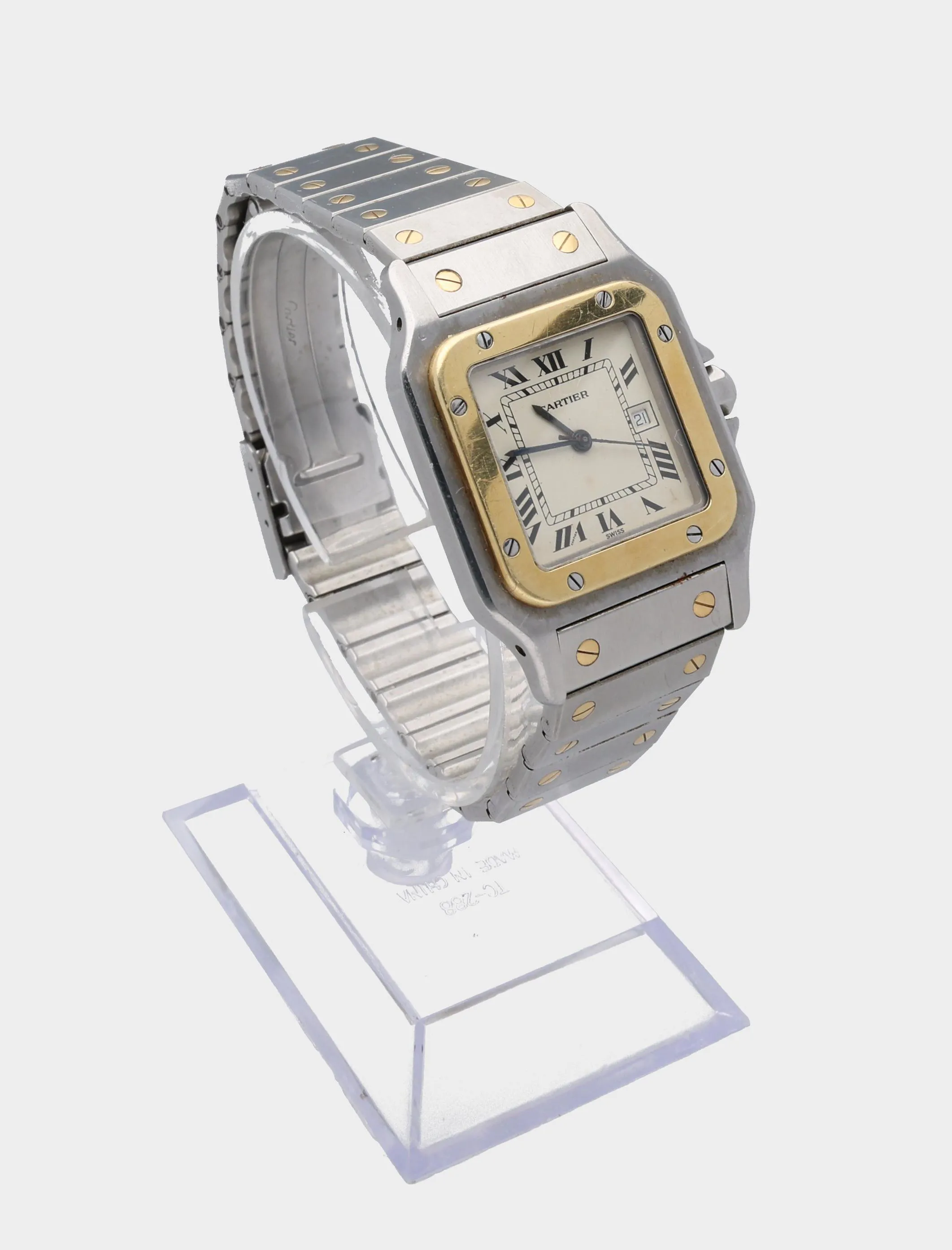 Cartier Santos 115516 29mm Yellow gold and Stainless steel Beige 1