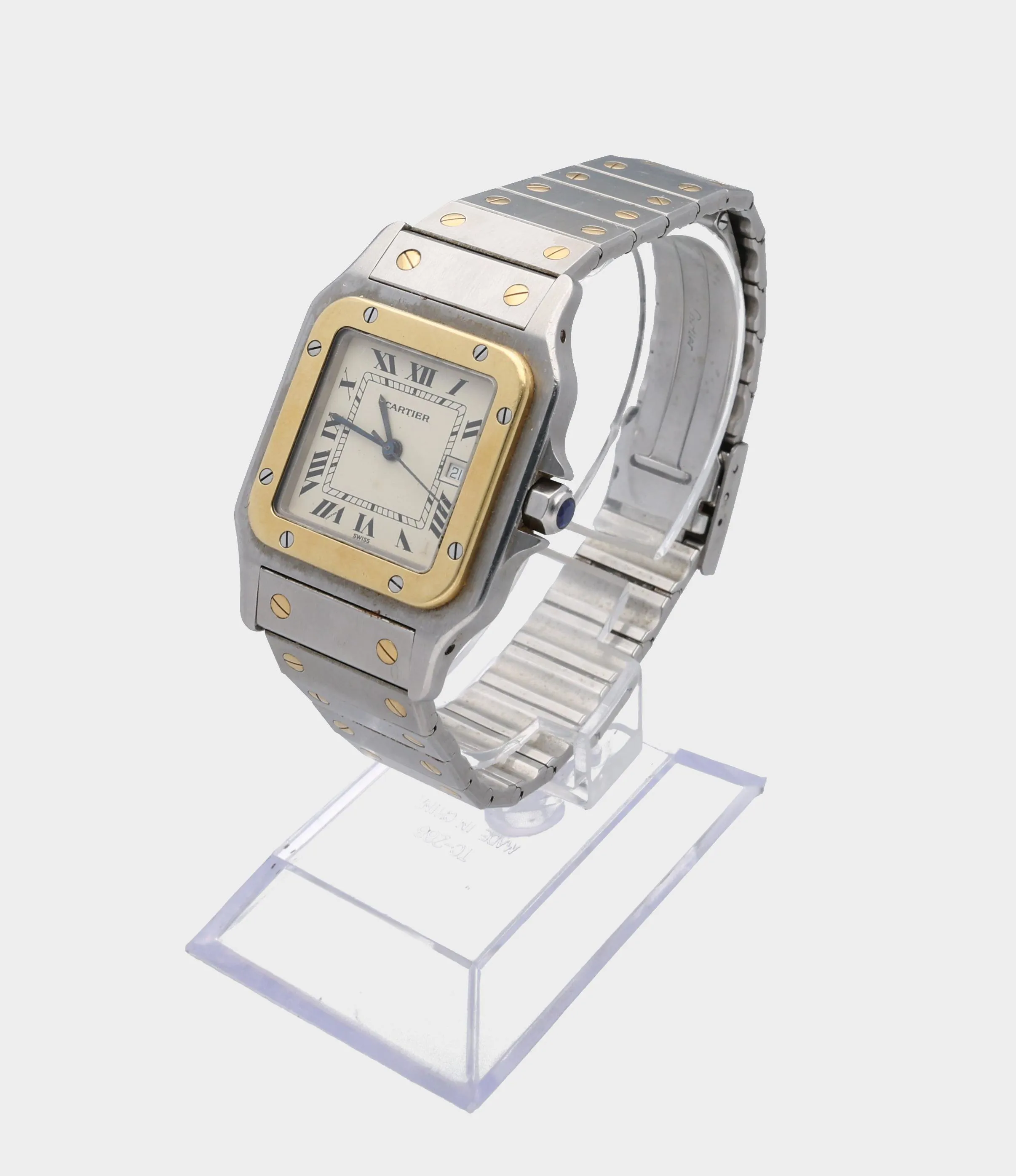 Cartier Santos 115516 29mm Yellow gold and Stainless steel Beige 2