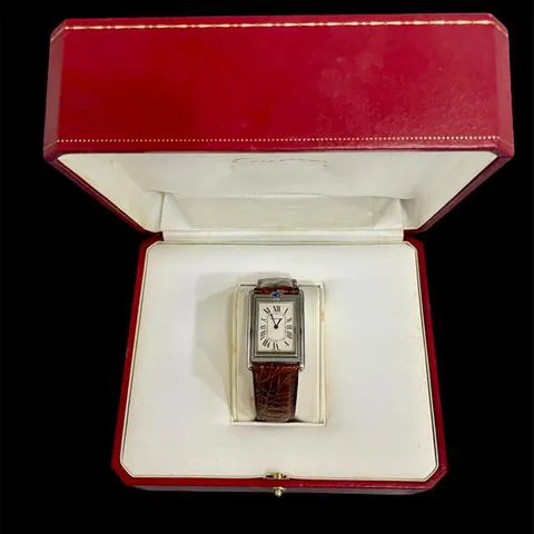 Cartier Tank 2390 25mm Stainless steel White 4