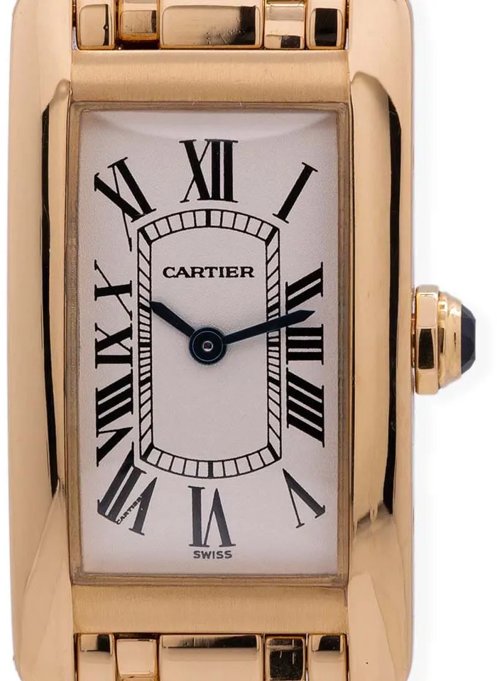 Cartier Tank Américaine 1710 19mm Yellow gold Silver