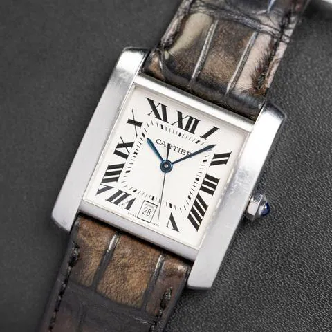 Cartier Tank Française 2302 28mm Stainless steel White 1