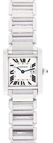 Cartier Tank Française 2465 25mm Stainless steel White