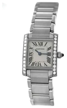 Cartier Tank Française W4TA0008 20mm Stainless steel White