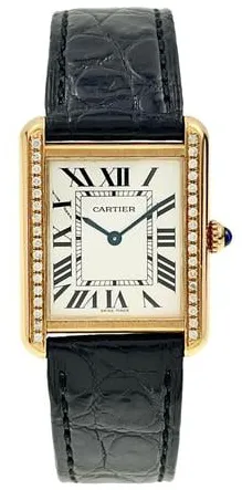 Cartier Tank Solo 2743 24mm Yellow gold White