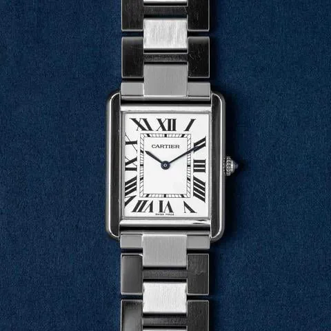 Cartier Tank Solo 3169 27mm Stainless steel White