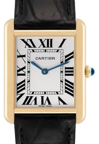 Cartier Tank Solo W1018855. 35mm Yellow gold Silver