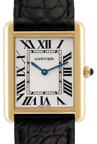 Cartier Tank Solo 34mm Yellow gold Silver