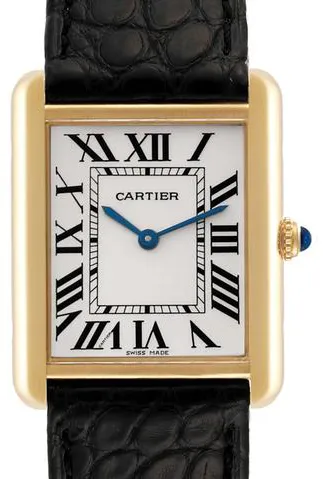 Cartier Tank Solo 34mm Yellow gold Silver 1