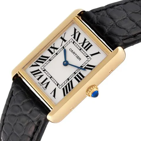Cartier Tank Solo 34mm Yellow gold Silver 2