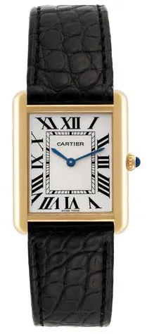 Cartier Tank Solo 34mm Yellow gold Silver 3