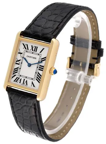 Cartier Tank Solo 34mm Yellow gold Silver 8