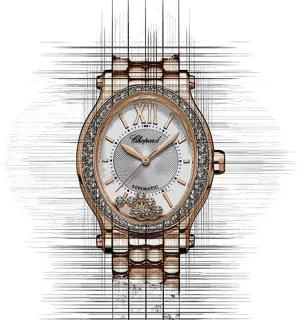 Chopard Happy Sport 275362-5005 31mm Rose gold Silber