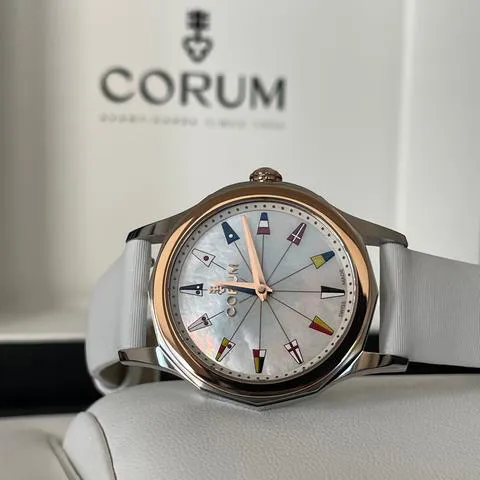 Corum Admiral's Cup 020.100.20/0049 PN13 32mm Yellow gold and Stainless steel Mother-of-pearl