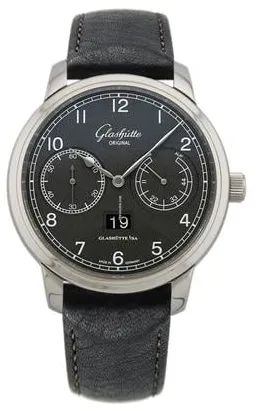 Glashütte Senator Observer 100-14-02-02-07 or 1-00-14-02-02-07 44mm Stainless steel Gray