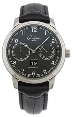 Glashütte Senator Observer 100-14-02-02-50 or 1-00-14-02-02-50 44mm Stainless steel Gray