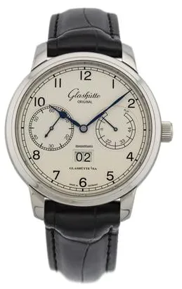 Glashütte Senator Observer 100-14-05-02-01 or 1-00-14-05-02-01 40mm Stainless steel Silver