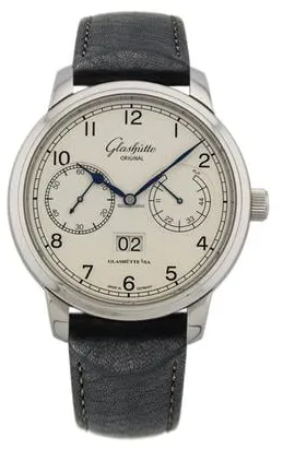 Glashütte Senator Observer 100-14-05-02-07 or 1-00-14-05-02-07 44mm Stainless steel Silver