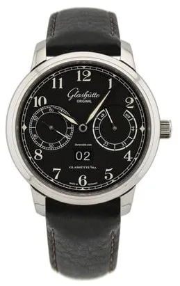 Glashütte Senator Observer 100-14-07-02-07 or 1-00-14-07-02-07 44mm Stainless steel Black