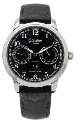 Glashütte Senator Observer 100-14-07-02-50 or 1-00-14-07-02-50 44mm Stainless steel Black