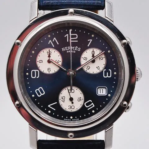 Hermès Clipper CL1.910 38mm Stainless steel Blue