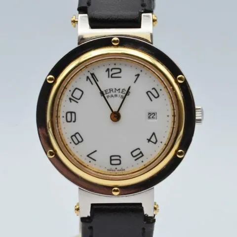 Hermès Clipper 27mm Yellow gold and Stainless steel